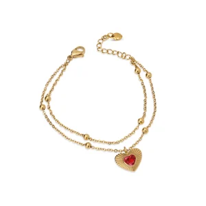 Discount BELOVED Bracciale pendente cuore con pietra Bracciali