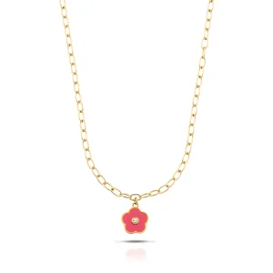 Best BLOOM collana pendente fiore smaltato Collane