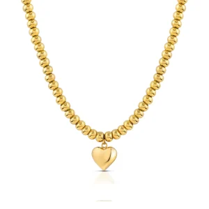 New CHUNKY LOVE Collana con sfere e cuore pendente Collane