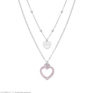 Discount CRYSTAL VIBES collana doppia catena cuori Collane