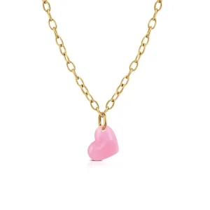 Sale CURVY Collana con cuore in resina colorata Collane