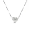 Best CURVY Collana con pendente cuore in acciaio e cristalli Collane