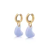 Discount CURVY Orecchini a cerchio e pendete bean in resina milky colorata Orecchini
