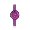 New DIAMOND orologio con cinturino in silicone e vetro sfaccettato Silicone