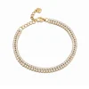 Clearance GLIMMER bracciale tennis doppio con pietre bianche Bracciali