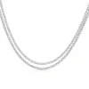 Hot GLIMMER collana tennis doppio con pietre bianche Collane