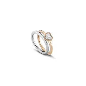 Fashion GLITTER anello cuore Anelli