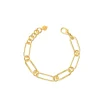 New GRACE bracciale con maglia ovale diamantata alternata a maglia tonda Bracciali
