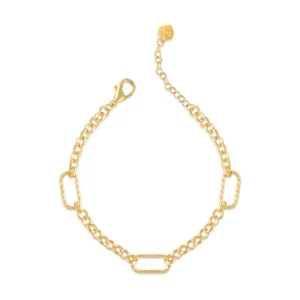 Discount GRACE bracciale con tre maglie ovali diamantate Bracciali