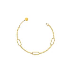 Clearance GRACE bracciale con tre maglie ovali diamantate Bracciali