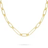 Discount GRACE collana con maglia ovale diamantata alternata a maglia tonda Collane