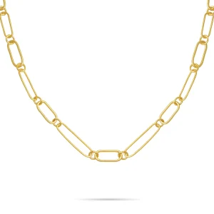 Discount GRACE collana con maglia ovale diamantata alternata a maglia tonda Collane
