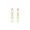 Outlet GRACE orecchini con catene e maglie ovali diamantate Orecchini