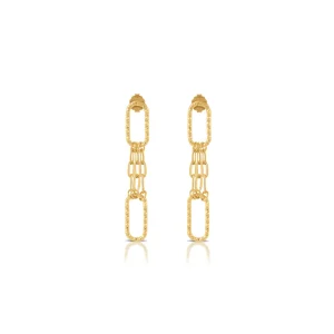 Outlet GRACE orecchini con catene e maglie ovali diamantate Orecchini