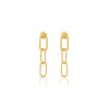 Best GRACE orecchini con due maglie ovali diamantate Orecchini