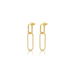 Best GRACE orecchini con link ovale diamantato Orecchini