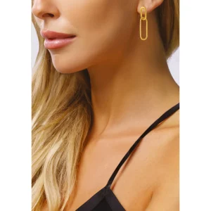 Best GRACE orecchini con link ovale diamantato Orecchini