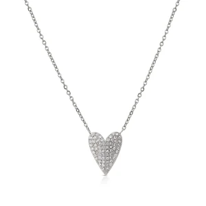 Outlet HEARTBEAT Collana pendente cuore pavè Collane