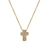 Fashion HOLY collana con pendente croce in acciaio e zirconi Collane