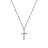 Fashion HOLY collana con pendente croce in acciaio e zirconi Collane