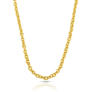 Outlet LABOR CHAIN collana oro giallo con maglia godronata Collane