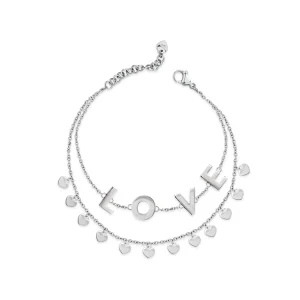 Clearance LOVEFOOL bracciale doppia catena Bracciali