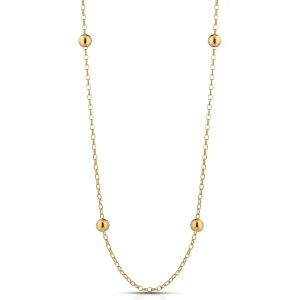 Hot MARGARET collana lunga oro giallo con sfere Collane