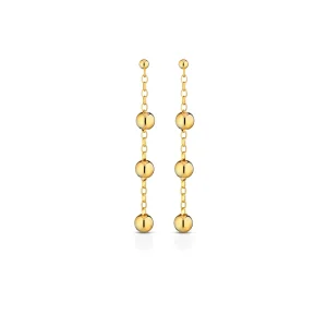 Discount MARGARET orecchini pendente in oro giallo con sfere Orecchini