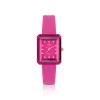Fashion RARE orologio con cinturino in silicone e cassa rettangolare sfaccettata Silicone