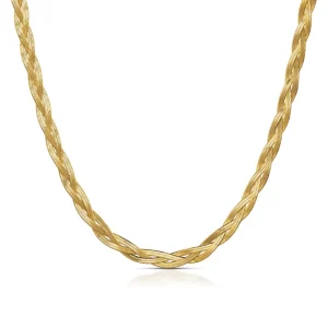Clearance SILKY TWIST collana maglia piatta intrecciata Collane