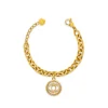 New VICTORIA bracciale oro giallo con medaglia occhio Bracciali