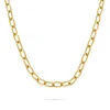 Outlet VICTORIA collana oro giallo con maglia paper clip Collane