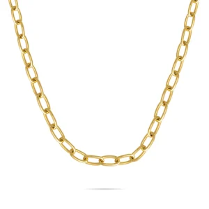 Outlet VICTORIA collana oro giallo con maglia paper clip Collane